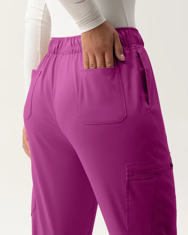 Cargo Scrub Pants - Hot Pink