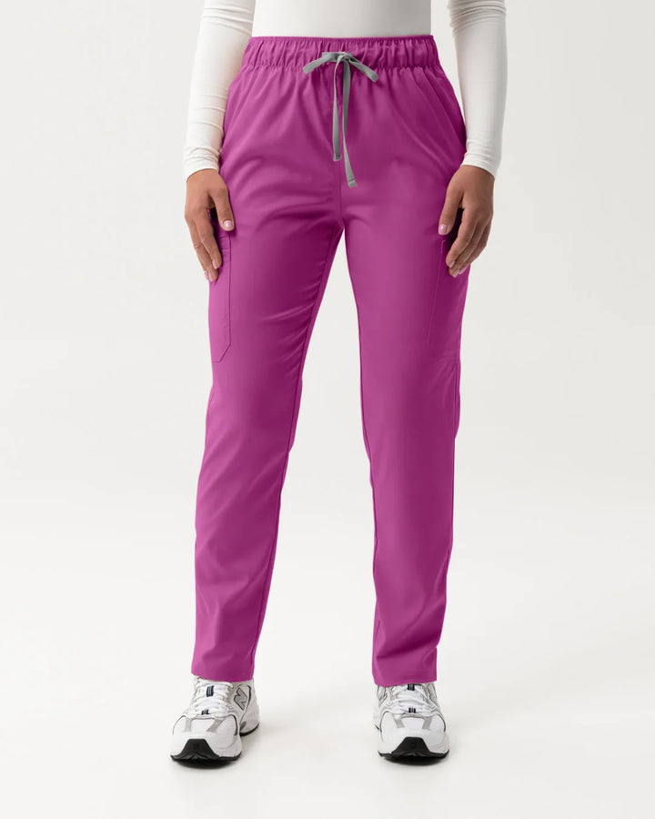 Cargo Scrub Pants - Hot Pink