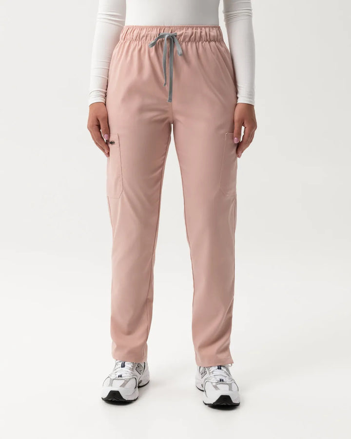 Cargo Scrub Pants - Pink