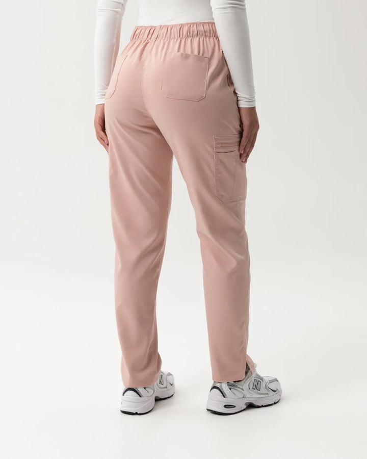 Cargo Scrub Pants - Pink