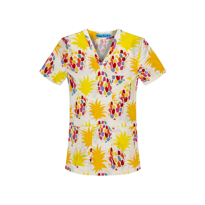 Pineapple Scrub Top