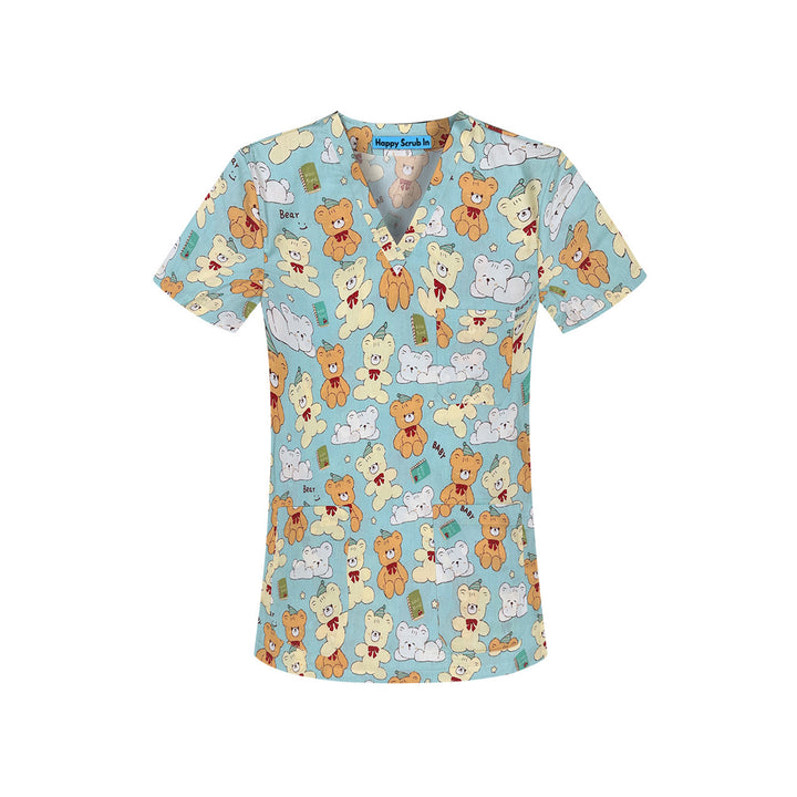 Teddy Bear Scrub Top