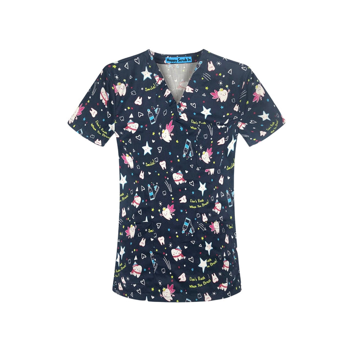 In the World of a Tooth Fairy Scrub Top