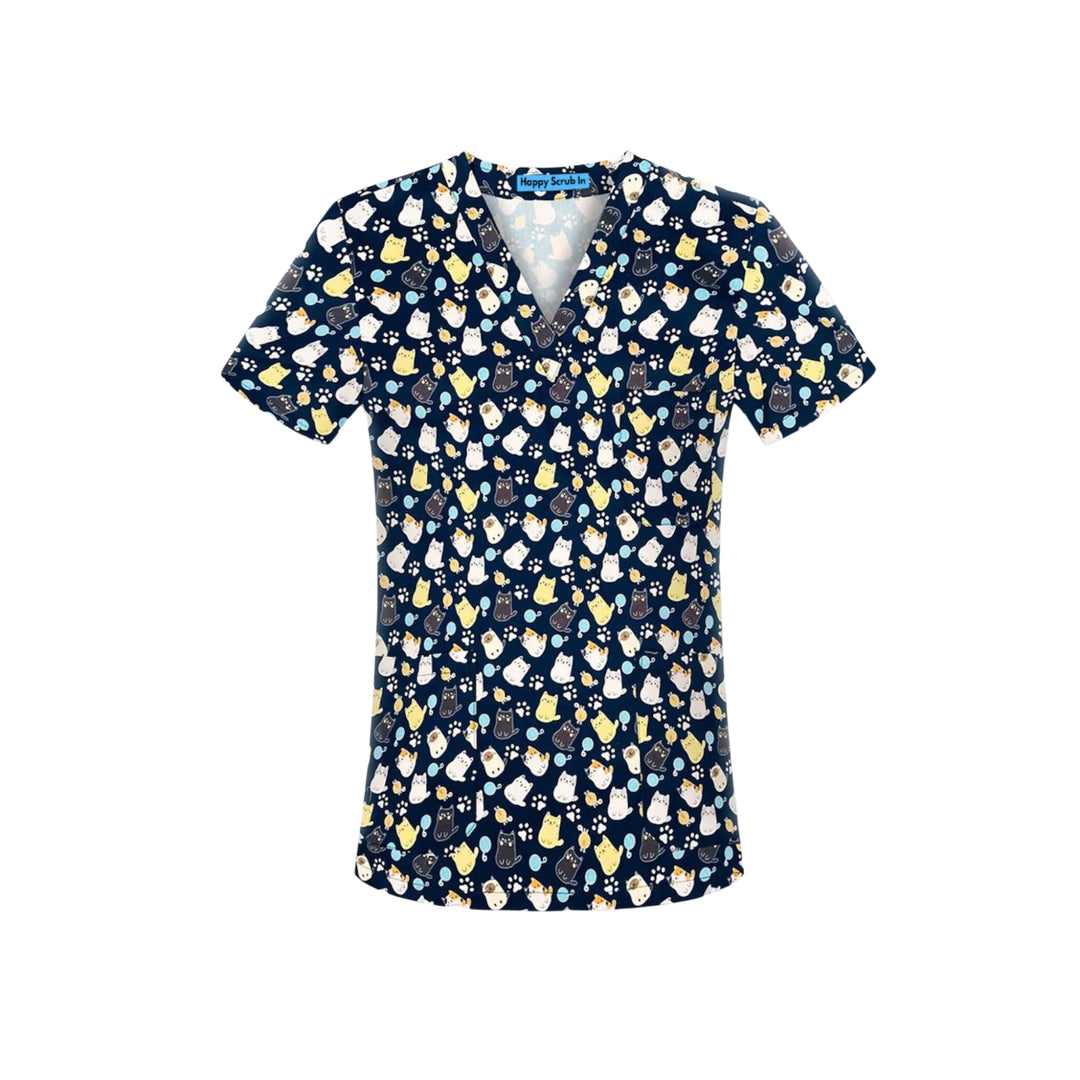 Kitty Cat Scrub Top