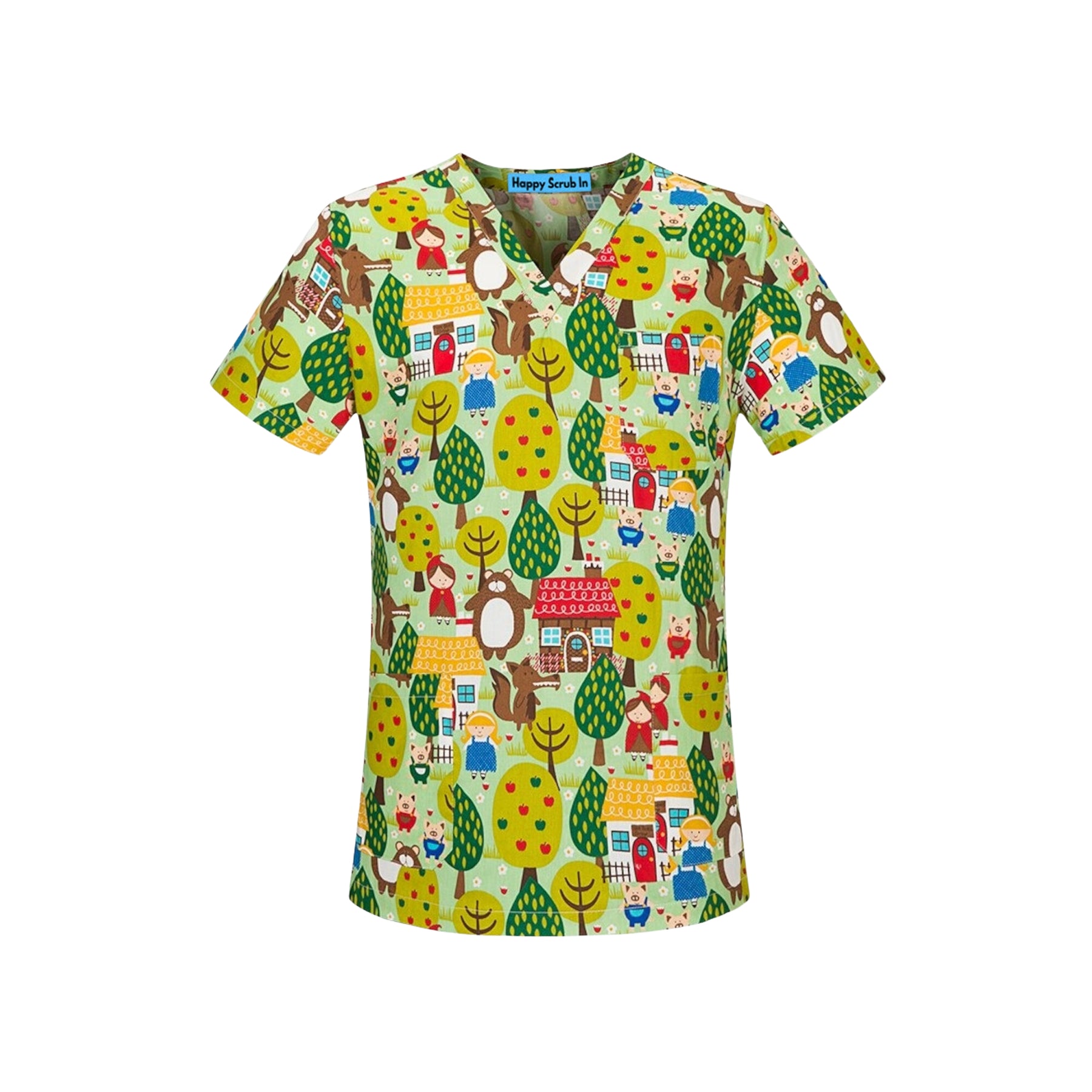 Little Red Riding Hood Scrub Top Happy Scrub In Scrubs With Style