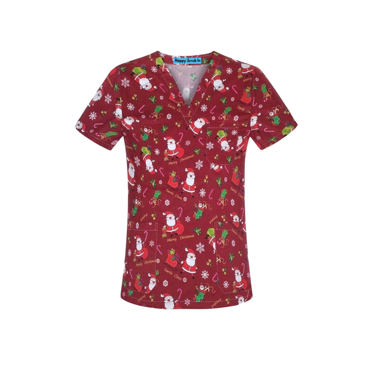 Merry Christmas Scrub Top