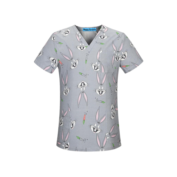 Bugs Bunny Cartoon Scrub Top