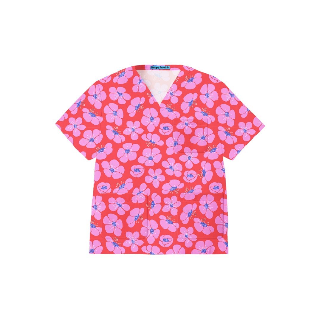 Adrenaline Pop Scrub Top - Happy Scrub In | Scrubs With Style