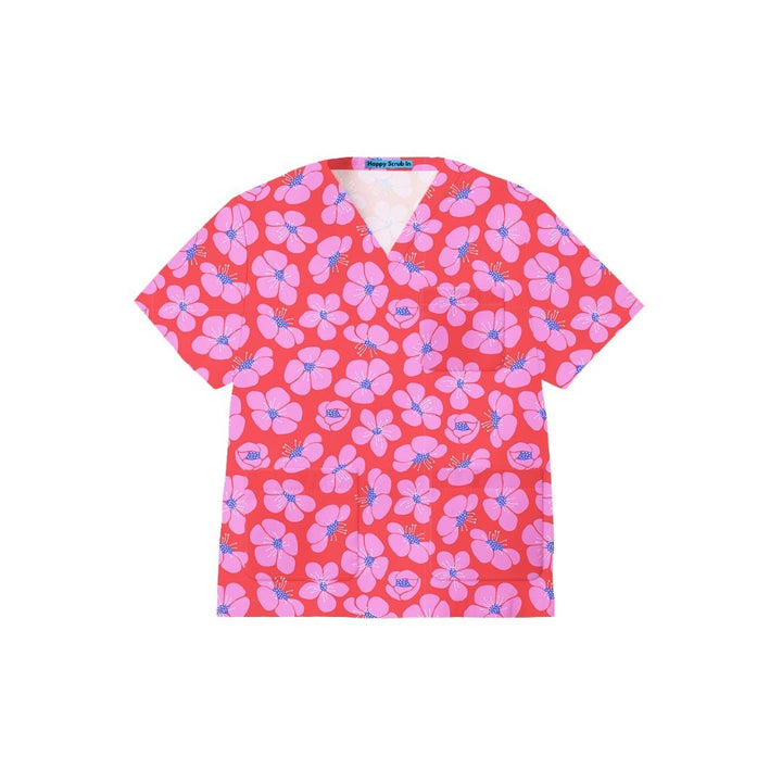 Adrenaline Pop Scrub Top - Happy Scrub In | Scrubs With Style
