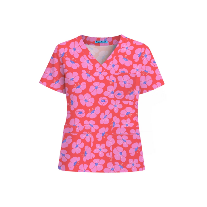 Adrenaline Pop Scrub Top (Ships on March 16, 2026) - Happy Scrub In | Scrubs With Style