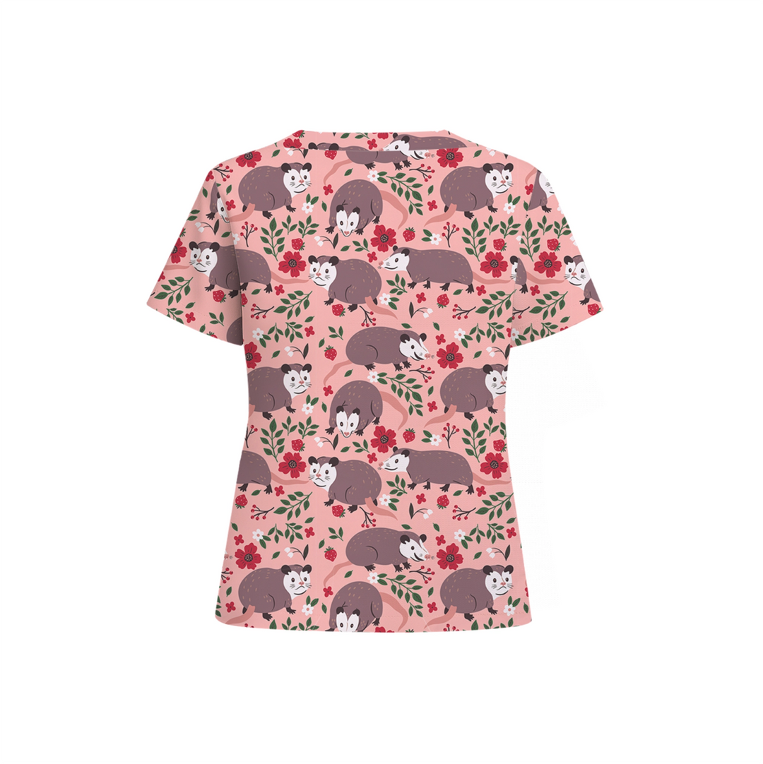 Awesome Opossum Scrub Top (Ships on February 16, 2026) - Happy Scrub In | Scrubs With Style