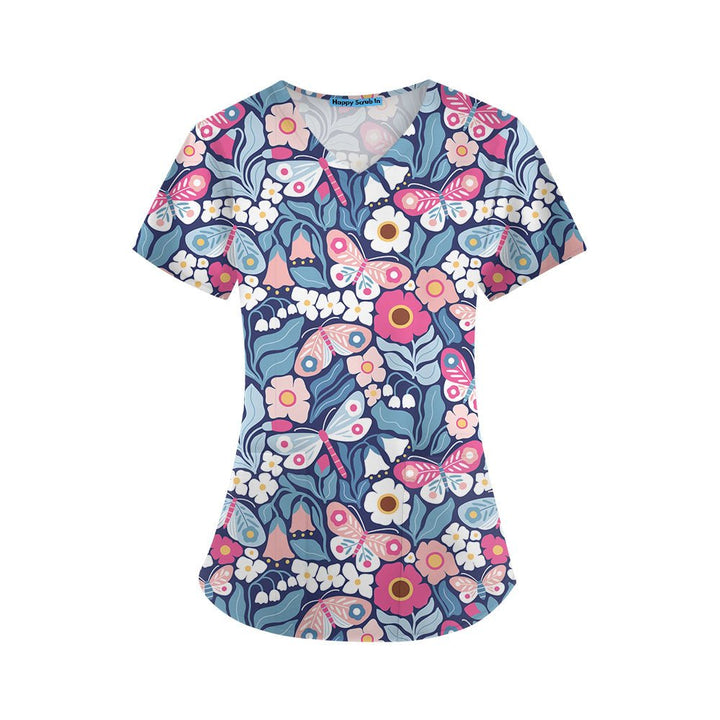 Blooming Scrub Top - Happy Scrub In | Scrubs With Style