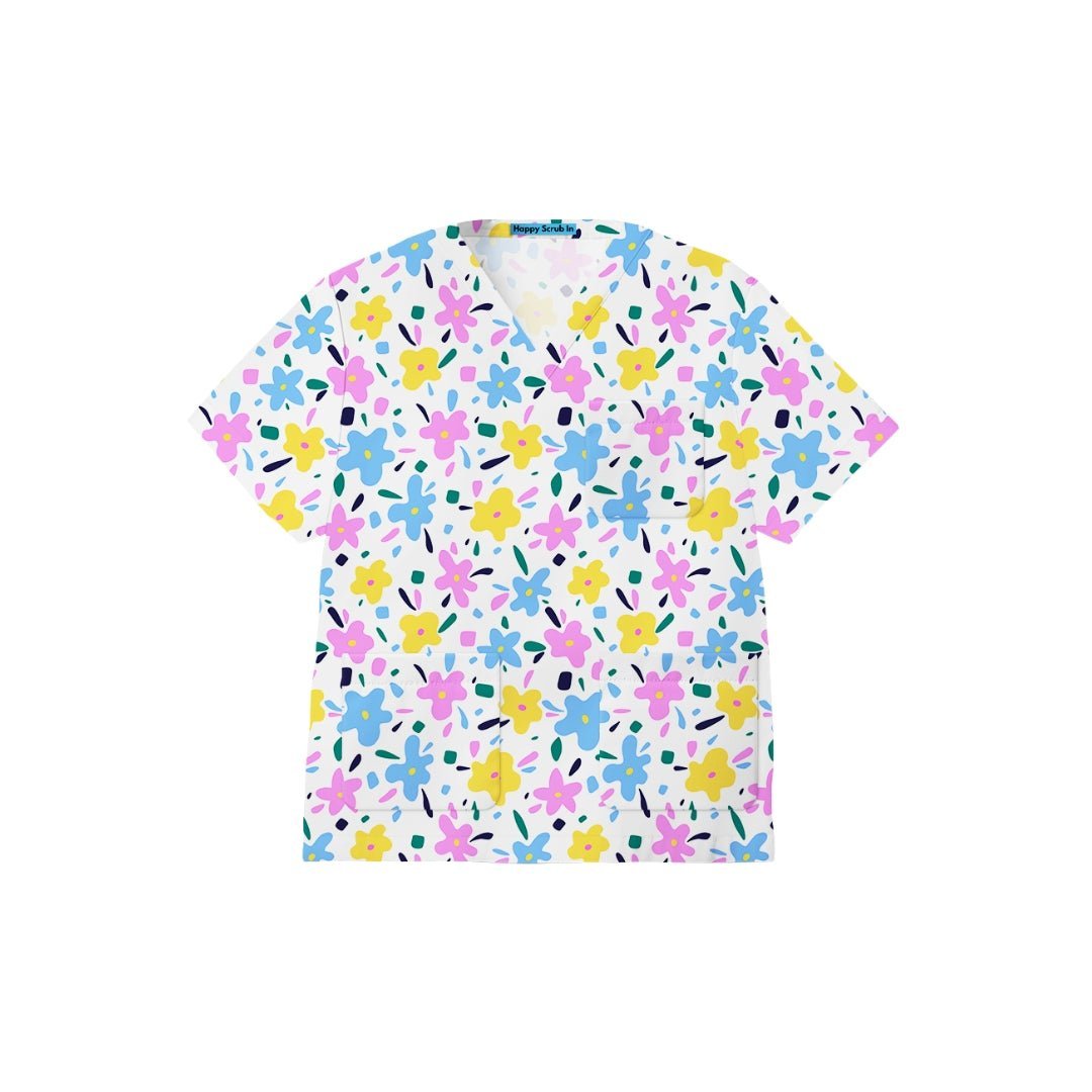 Blossom on Call Scrub Top - Happy Scrub In | Scrubs With Style