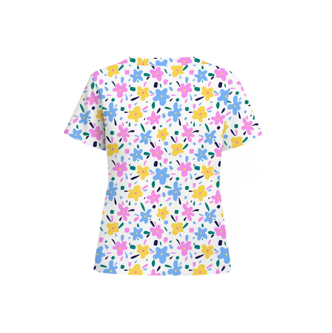 Blossom on Call Scrub Top (Ships on March 16, 2026) - Happy Scrub In | Scrubs With Style