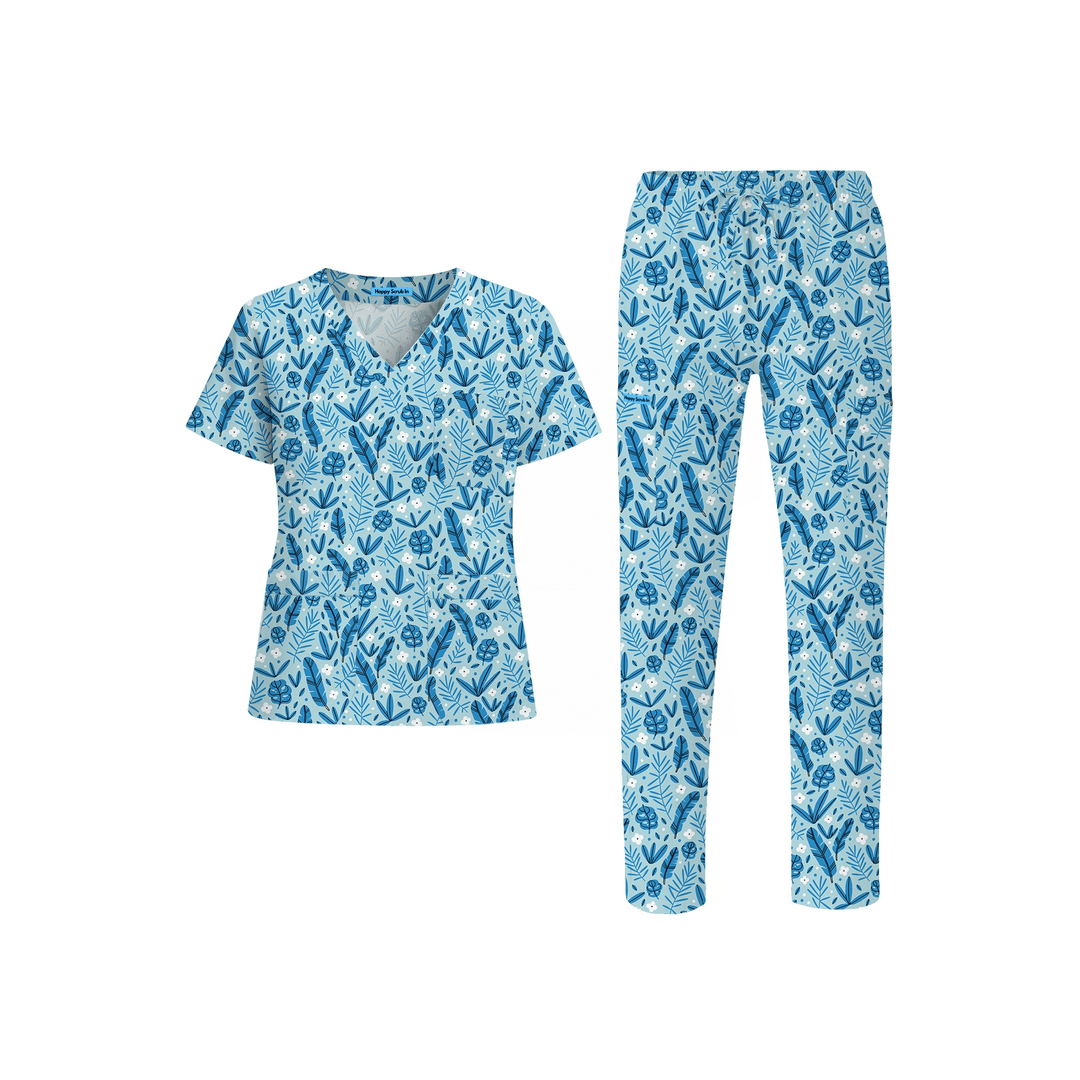 Blue Oasis Scrub Set (Ships on January 18, 2026) - Happy Scrub In | Scrubs With Style