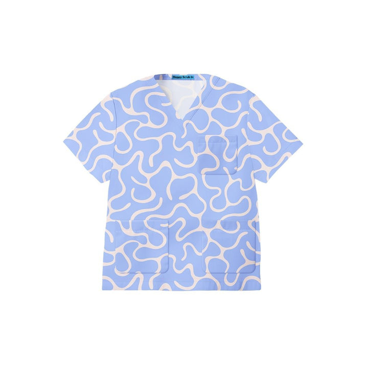 Brainwaves Scrub Top - Happy Scrub In | Scrubs With Style