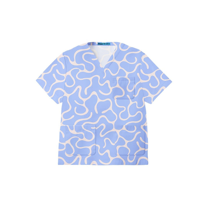 Brainwaves Scrub Top - Happy Scrub In | Scrubs With Style