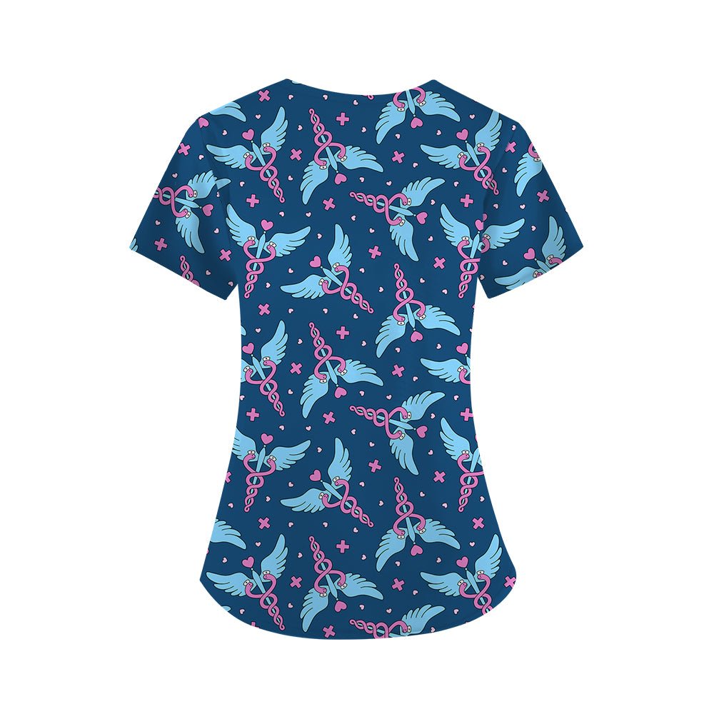 Caduceus Magic Scrub Top - Happy Scrub In | Scrubs With Style