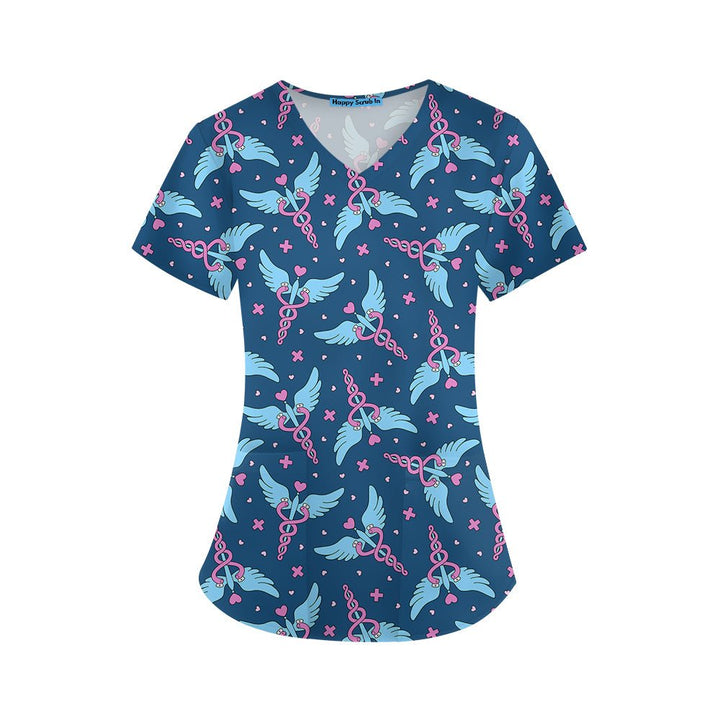 Caduceus Magic Scrub Top - Happy Scrub In | Scrubs With Style