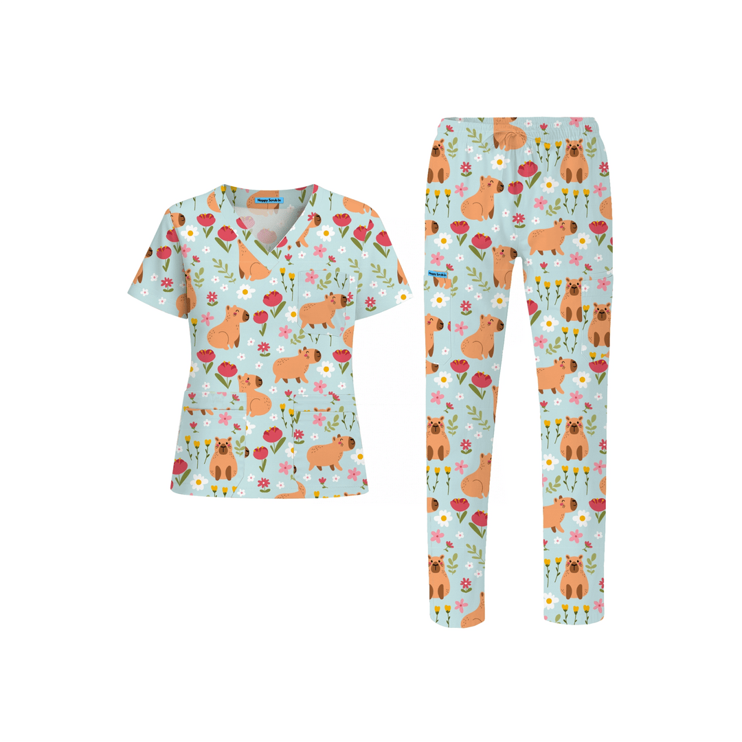 Capy(bara) Hour Scrub Set (Ships on January 18, 2026) - Happy Scrub In | Scrubs With Style
