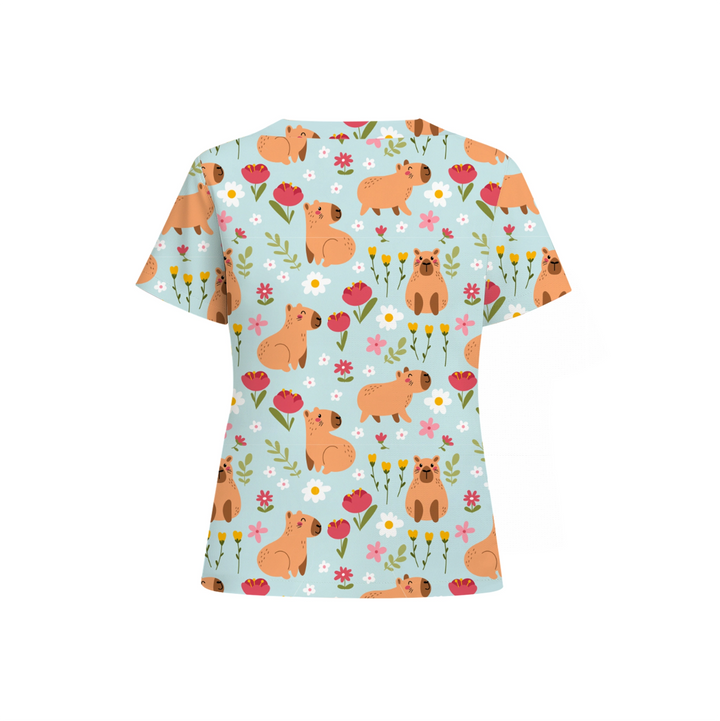 Capy(bara) Hour Scrub Top (Ships on January 11, 2026)