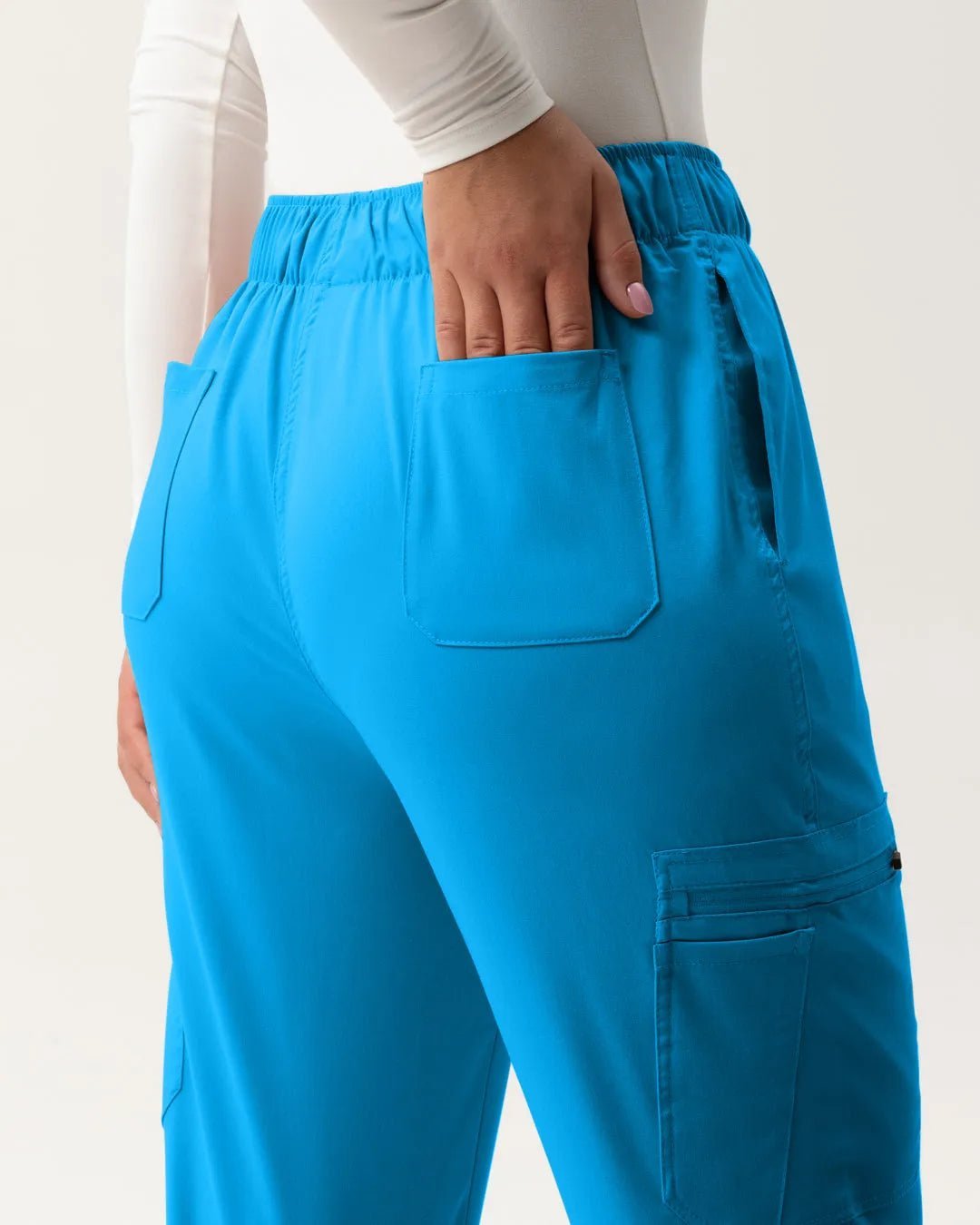 Cargo Scrub Pants - Blue - Happy Scrub In | Scrubs With Style