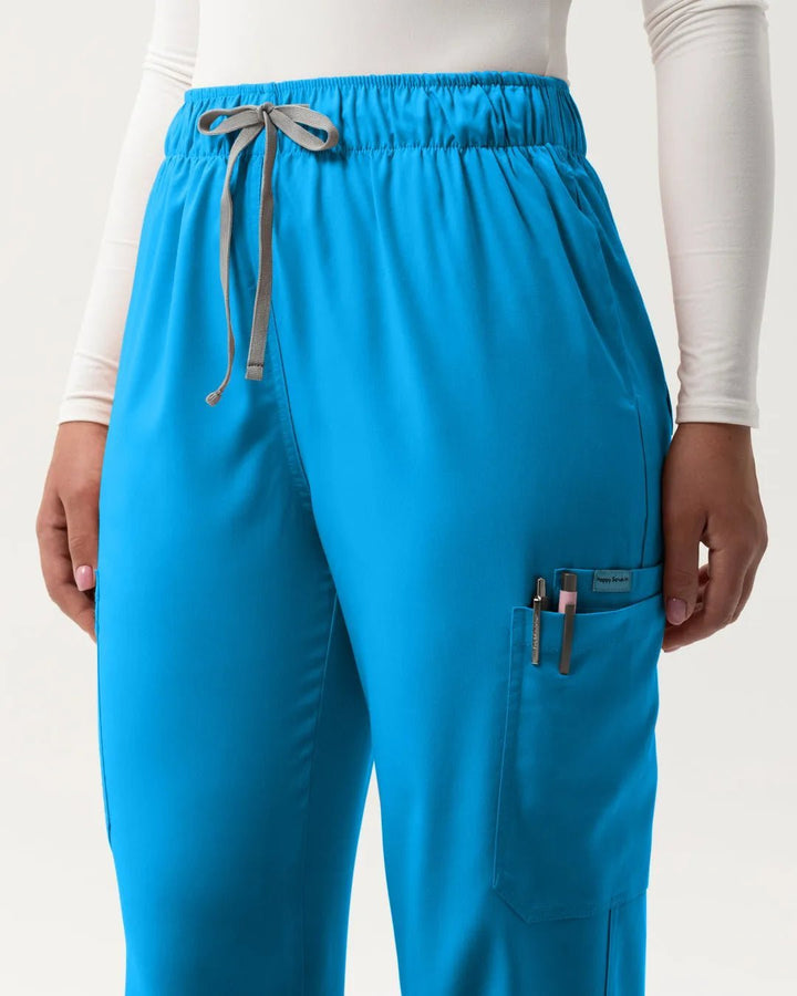 Cargo Scrub Pants - Blue - Happy Scrub In | Scrubs With Style