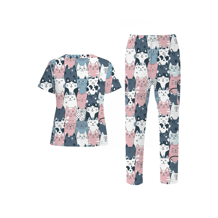 Cats Scrub Set (Ships on February 16, 2026) - Happy Scrub In | Scrubs With Style