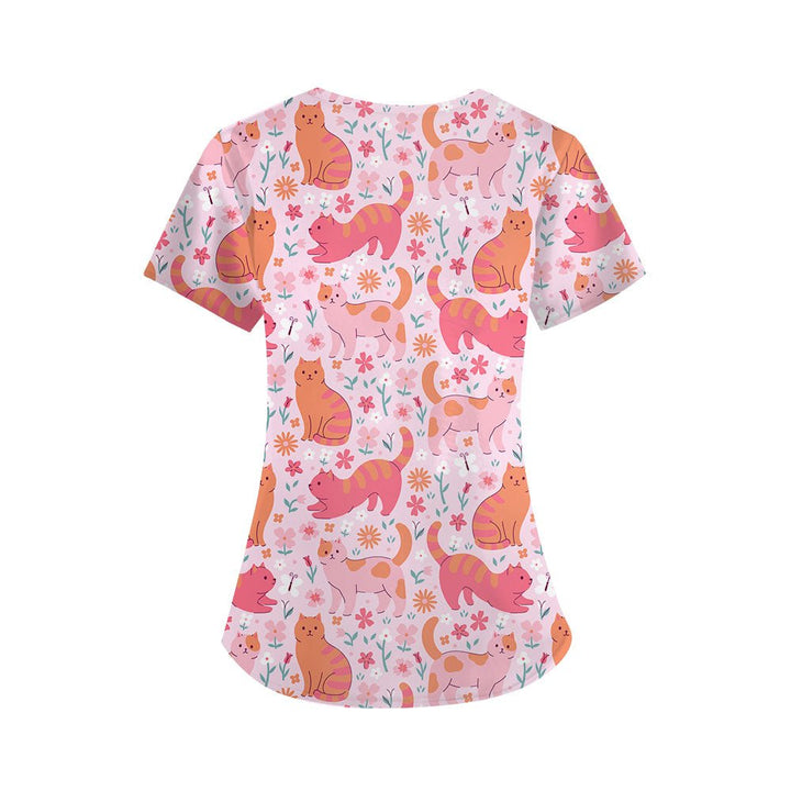 Cattitude Shift Scrub Top - Happy Scrub In | Scrubs With Style