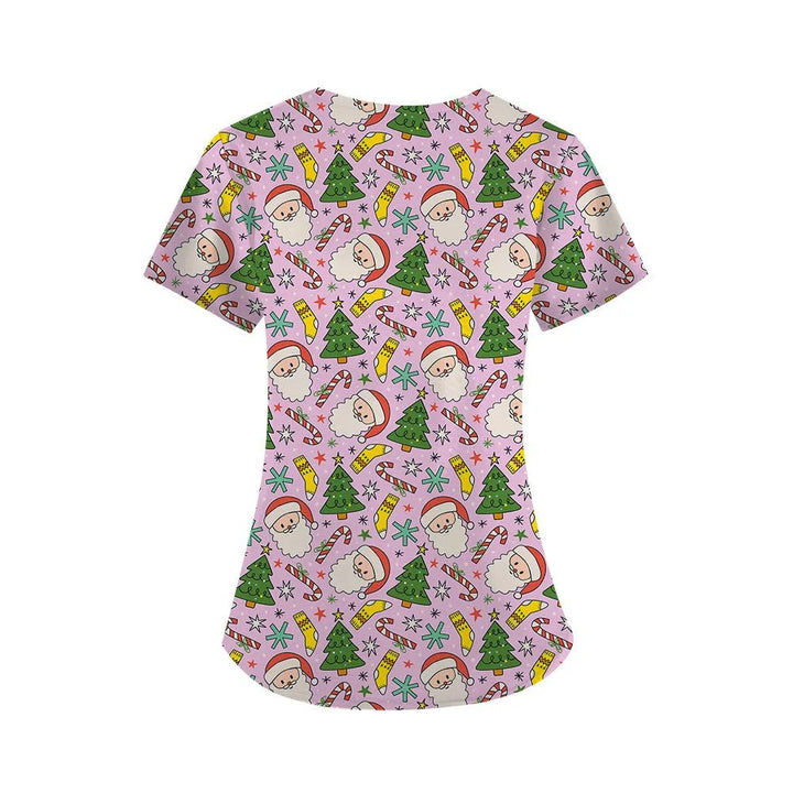 Christmas Shenanigans Scrub Top - Happy Scrub In | Scrubs With Style