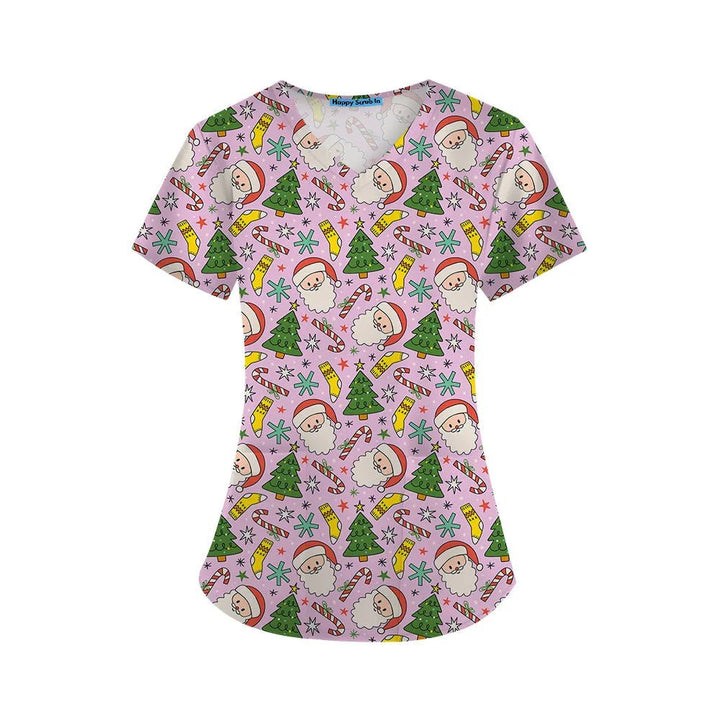 Christmas Shenanigans Scrub Top - Happy Scrub In | Scrubs With Style