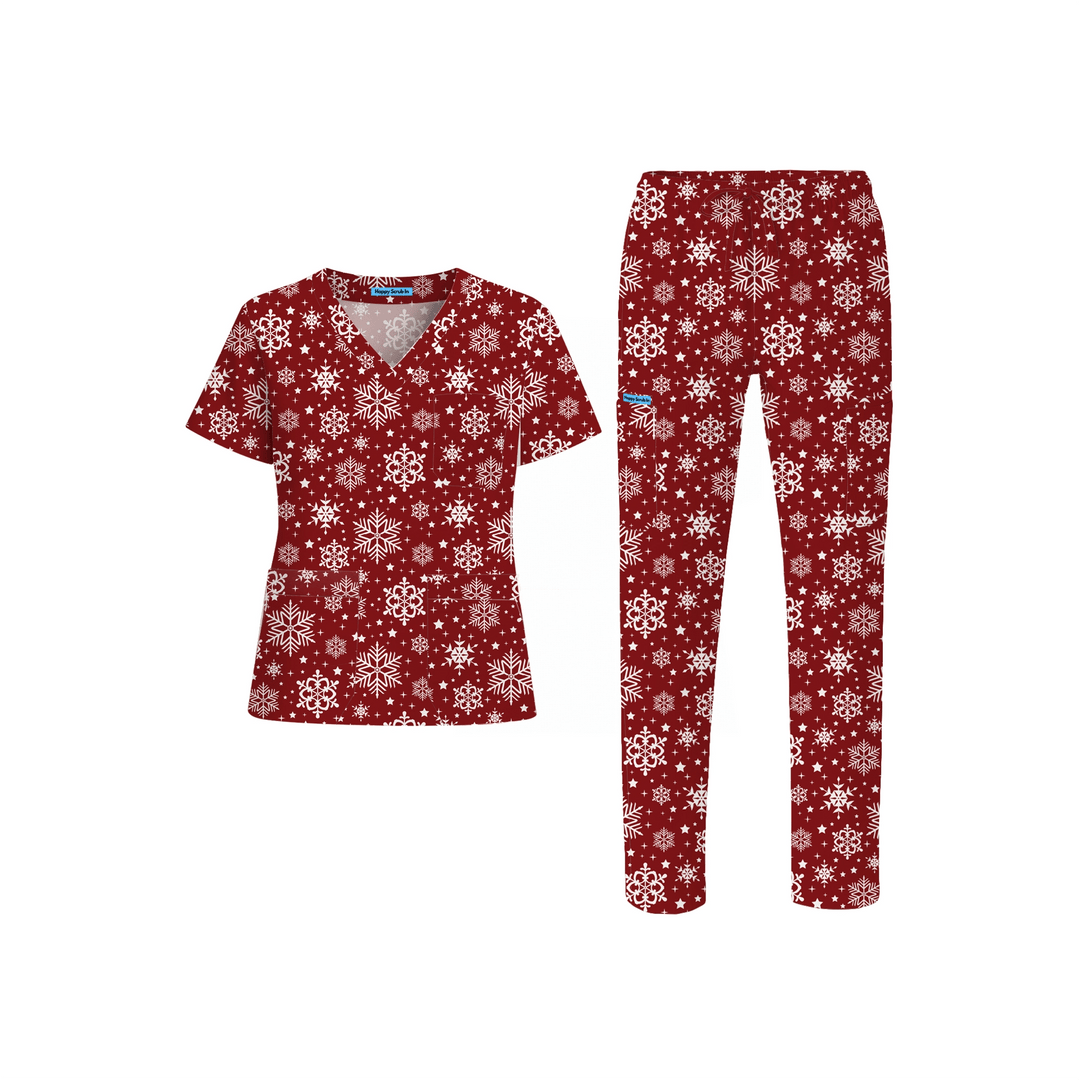 Clinically Festive Scrub Set - Happy Scrub In | Scrubs With Style