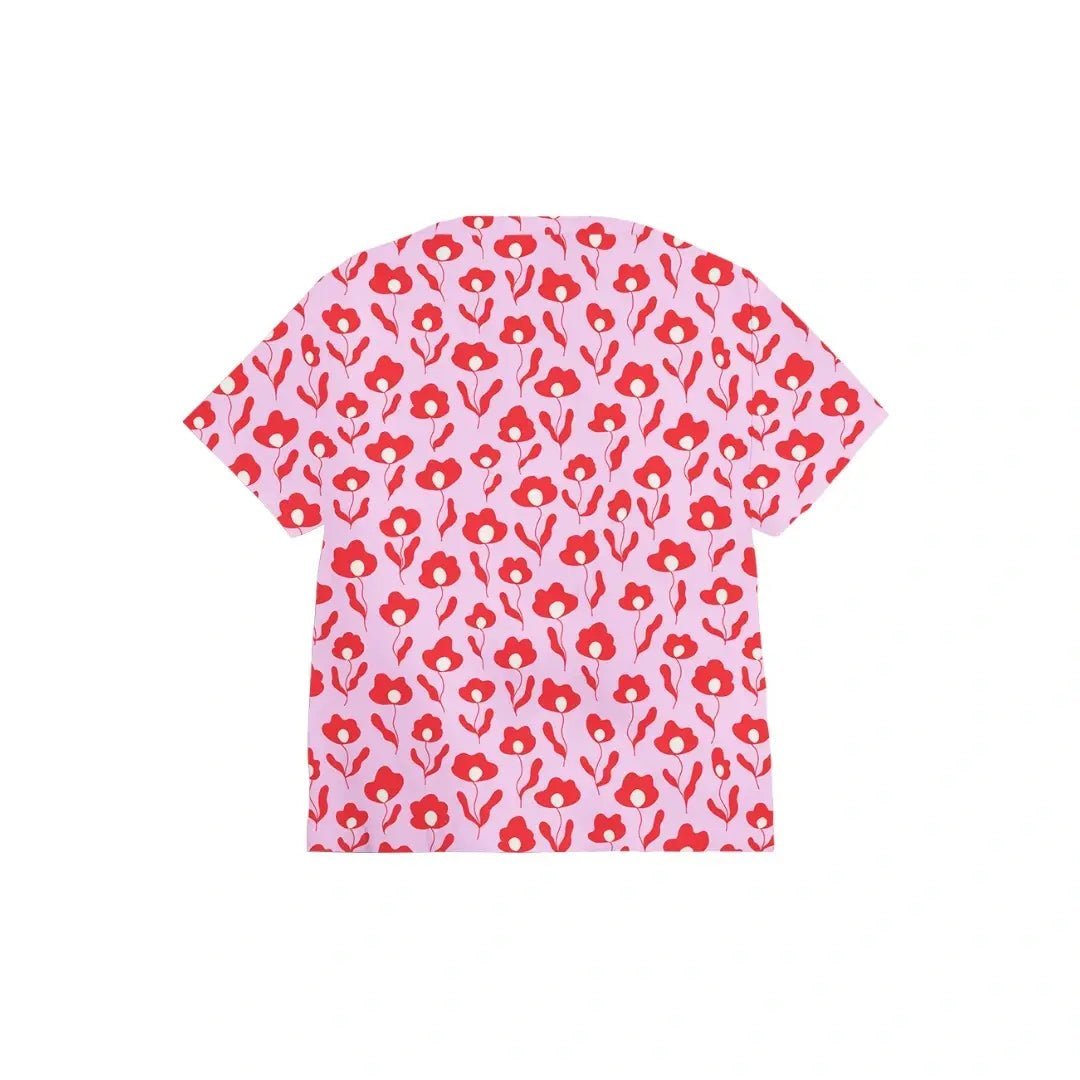 Code Floral Red Scrub Top - Happy Scrub In | Scrubs With Style