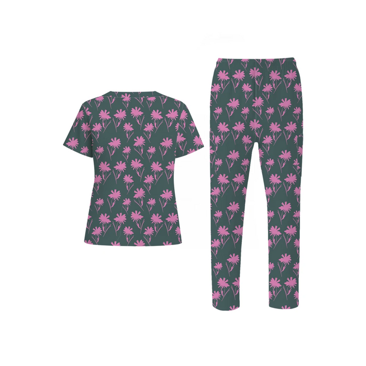 Dark Mode Daisy Scrub Set (Ships on March 23, 2026) - Happy Scrub In | Scrubs With Style