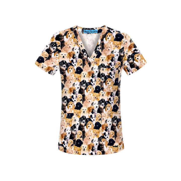 Dog Lover's Dream Scrub Top - Happy Scrub In | Scrubs With Style