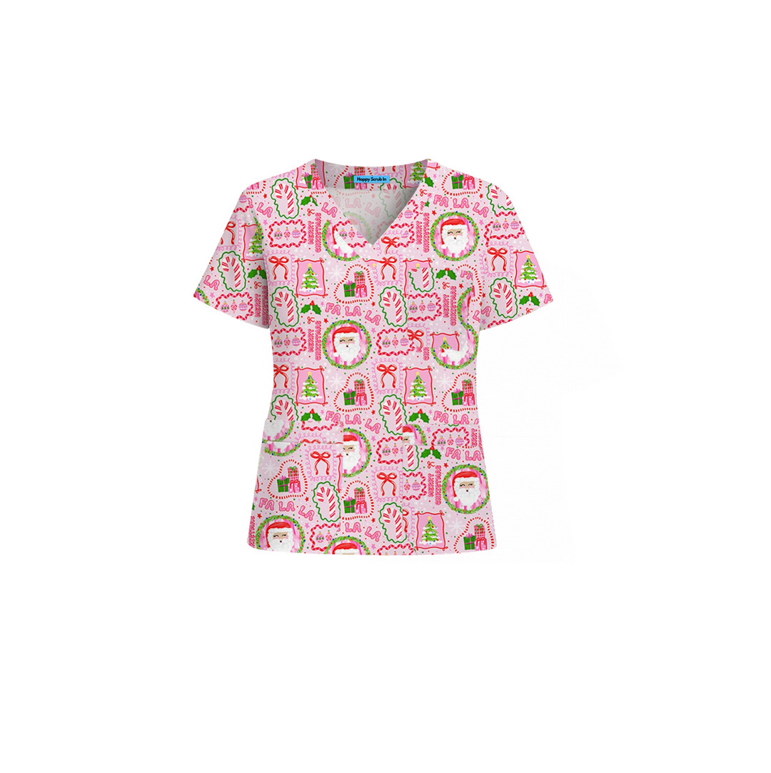 Dopamine Christmas Scrub Set - Happy Scrub In | Scrubs With Style