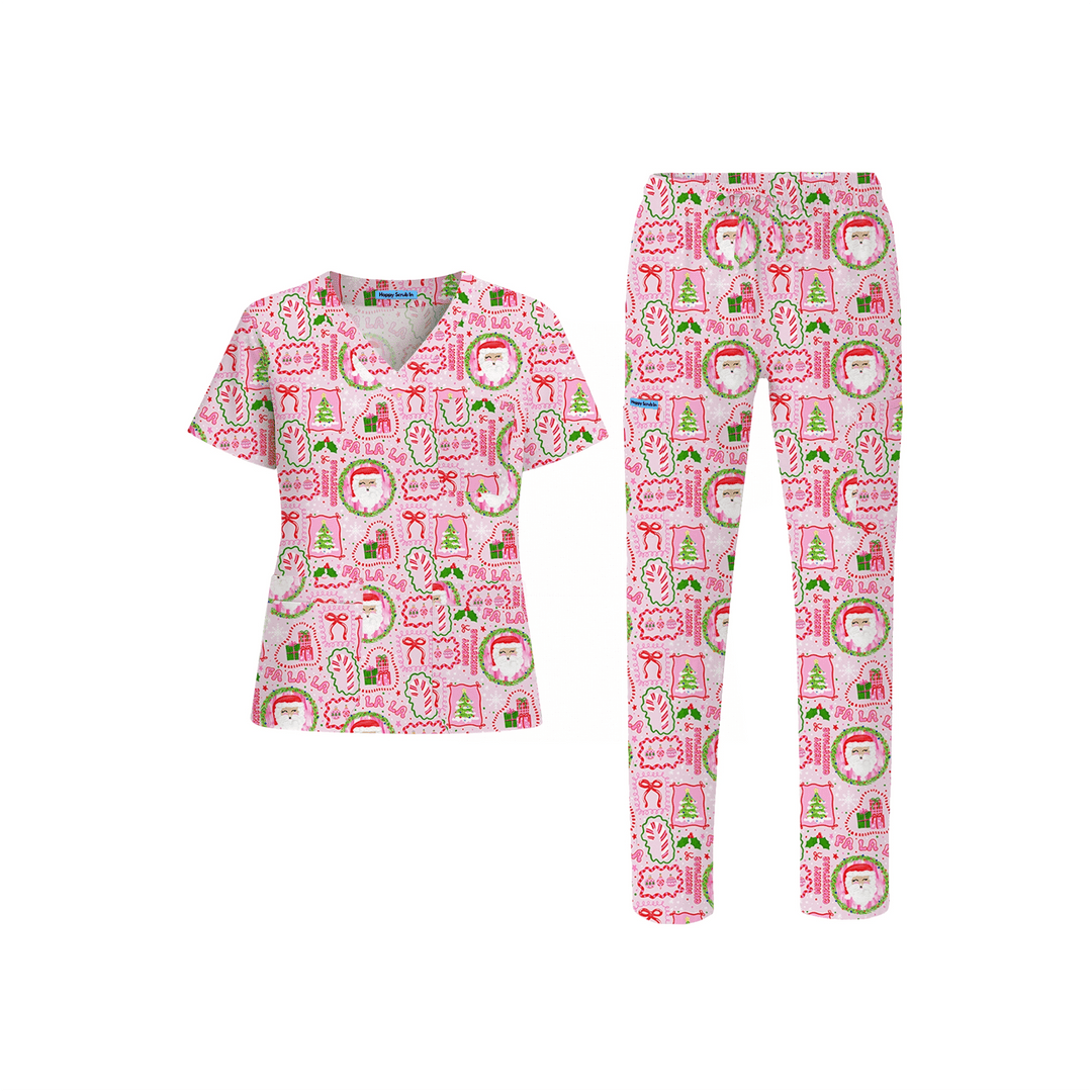 Dopamine Christmas Scrub Set - Happy Scrub In | Scrubs With Style
