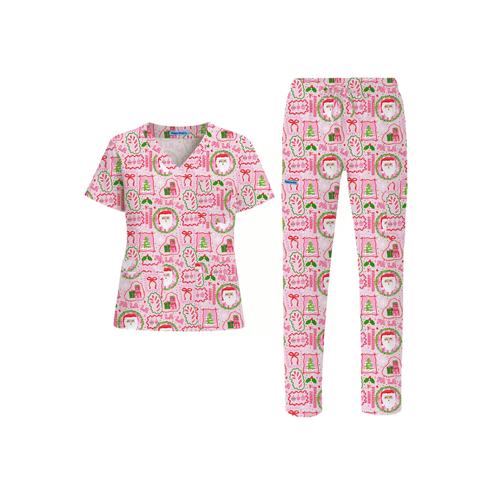 Dopamine Christmas Scrub Set - Happy Scrub In | Scrubs With Style