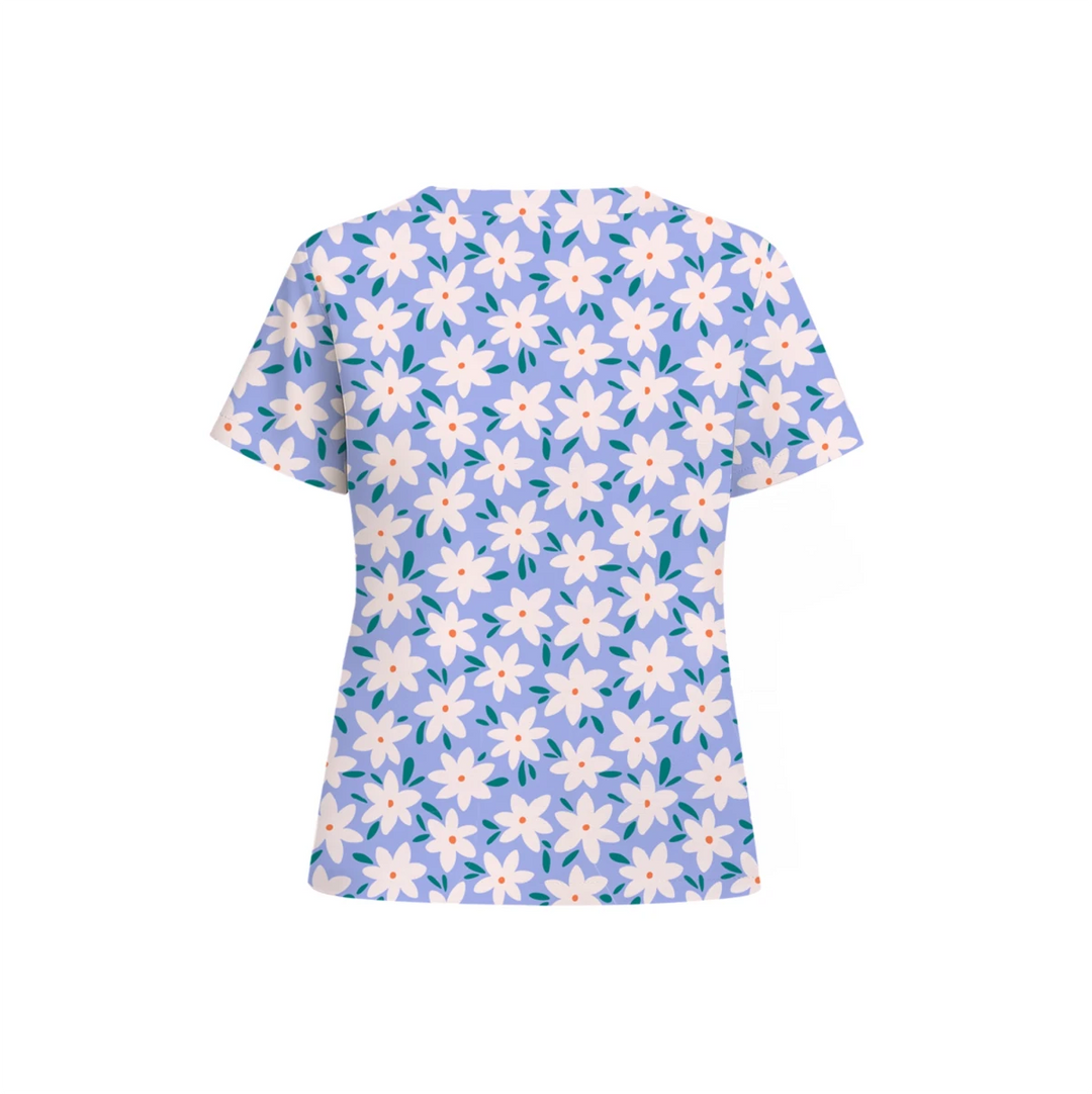 Floroscope Scrub Top (Ships on March 16, 2026) - Happy Scrub In | Scrubs With Style