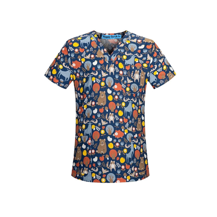 Forest Dream Scrub Top - Happy Scrub In | Scrubs With Style