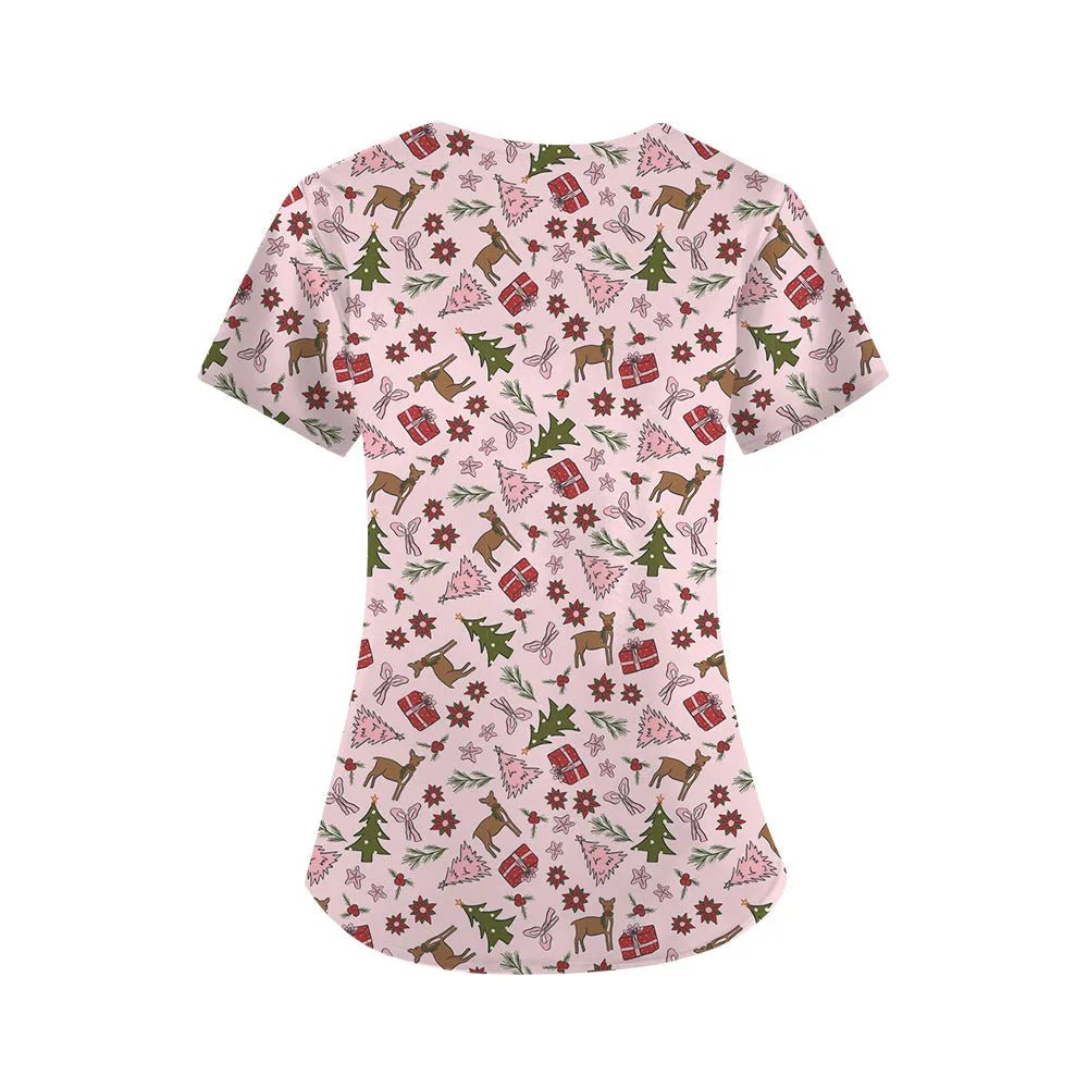Holiday Hustle Scrub Top - Happy Scrub In | Scrubs With Style
