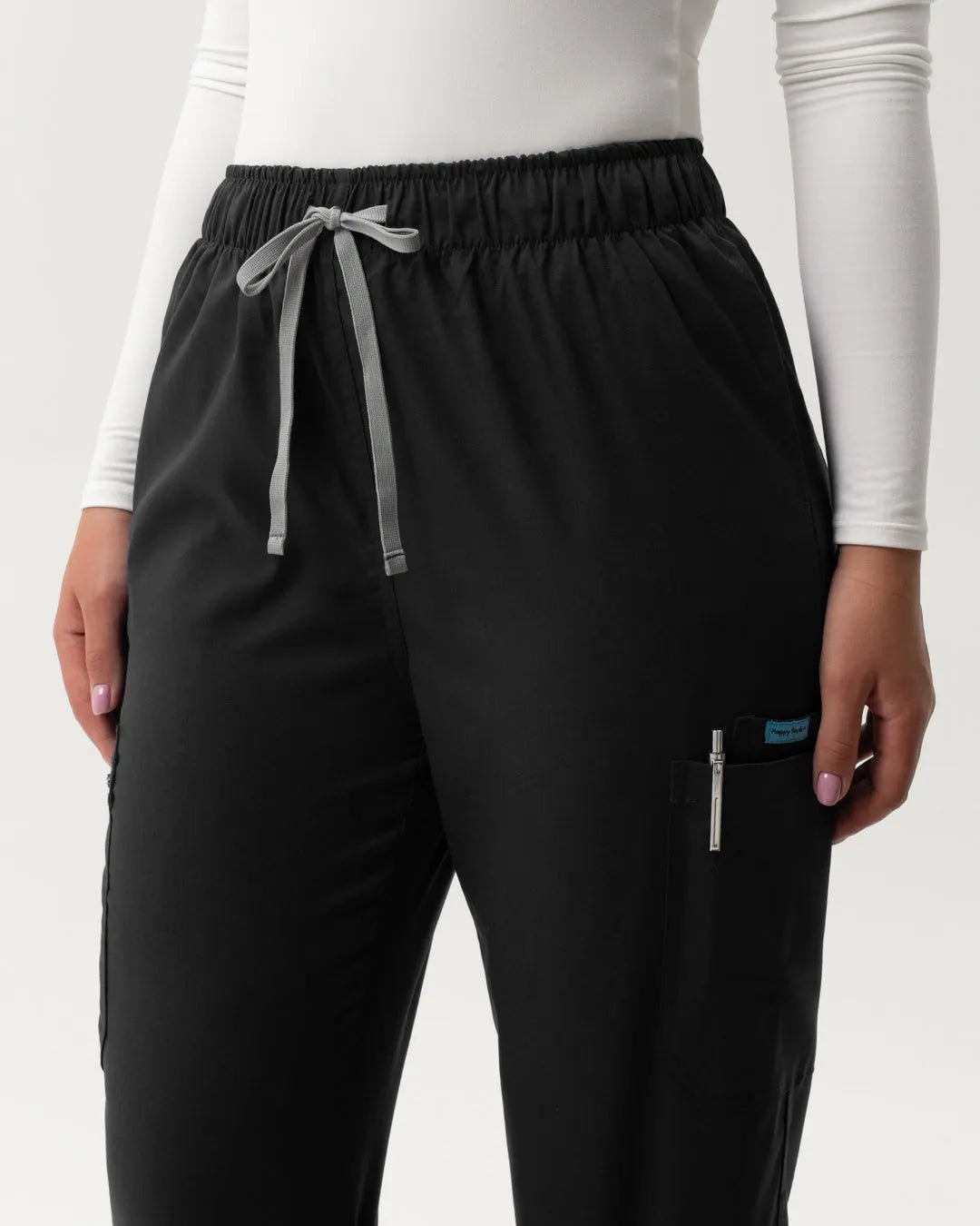 Jogger Scrub Pants - Black - Happy Scrub In | Scrubs With Style