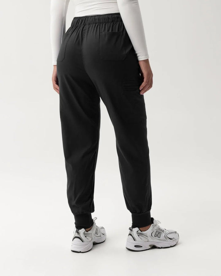 Jogger Scrub Pants - Black - Happy Scrub In | Scrubs With Style