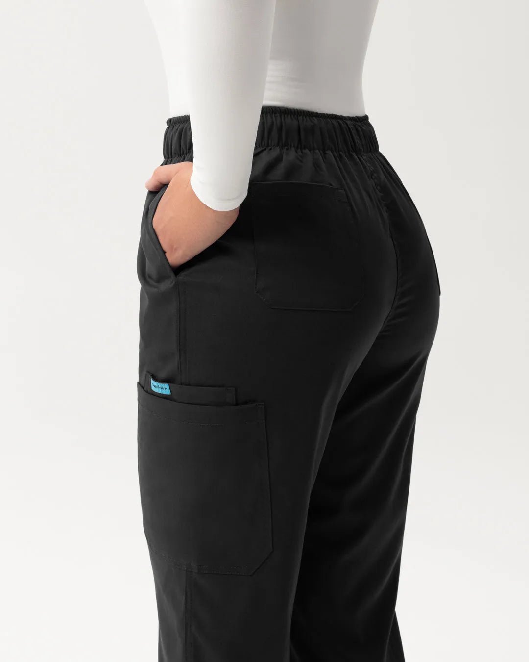 Jogger Scrub Pants - Black - Happy Scrub In | Scrubs With Style