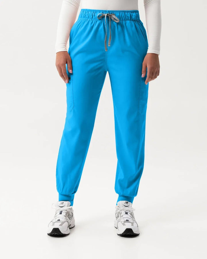 Jogger Scrub Pants - Blue - Happy Scrub In | Scrubs With Style