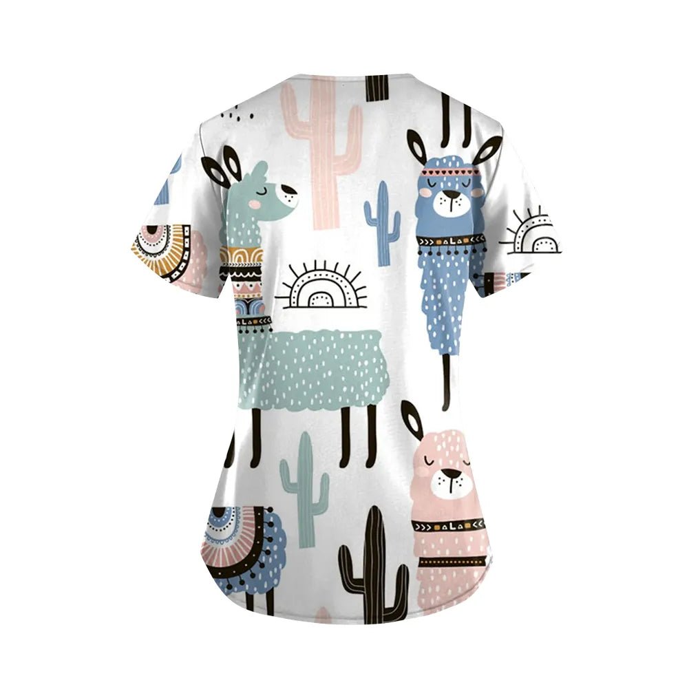Llama No Drama Scrub Top - Happy Scrub In | Scrubs With Style