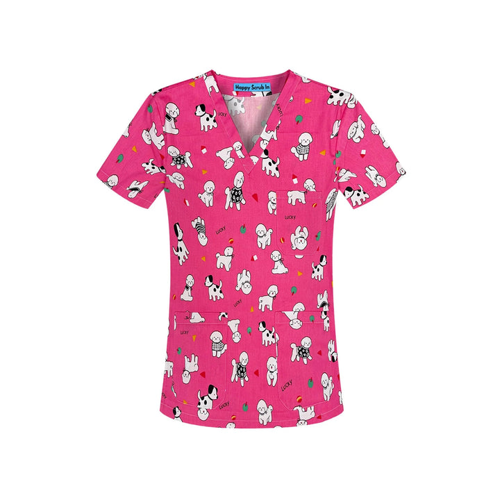 Lucky at the Vet's Scrub Top - Happy Scrub In | Scrubs With Style