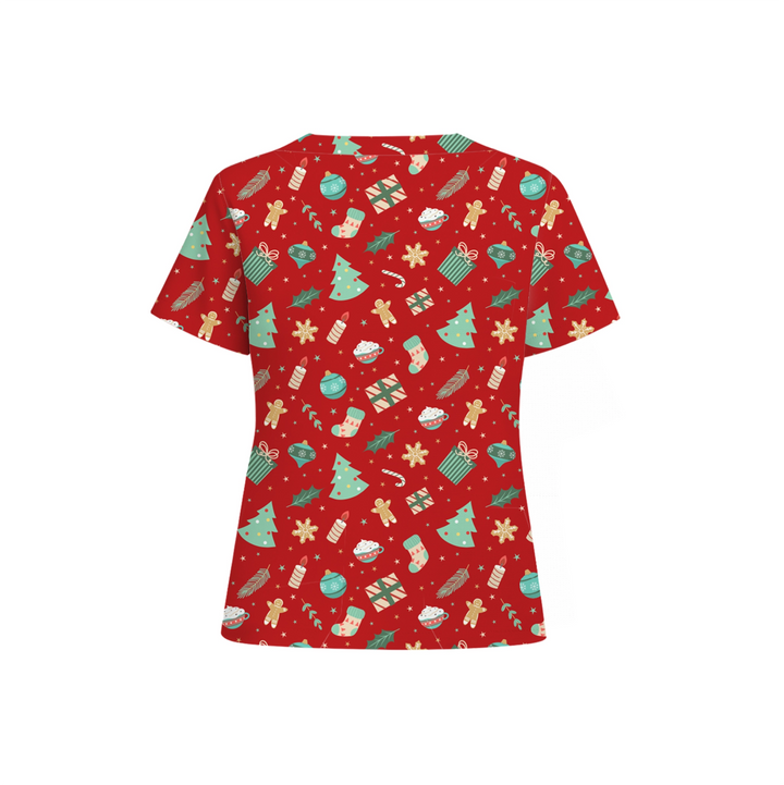 Merry Christmas Scrub Top - Happy Scrub In | Scrubs With Style