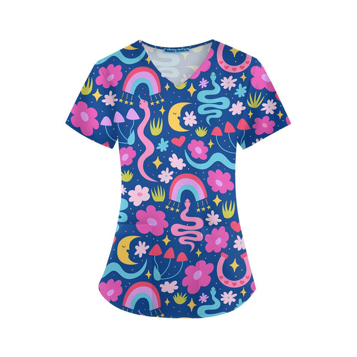 Midnight Magic Scrub Top - Happy Scrub In | Scrubs With Style