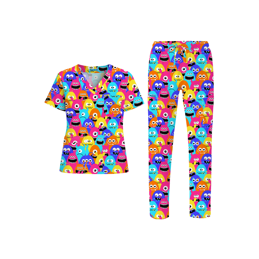 Monsters Scrub Set (Ships on February 16, 2026) - Happy Scrub In | Scrubs With Style